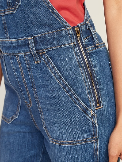 Image number 4 showing, Straight-Leg Jean Overalls for Women