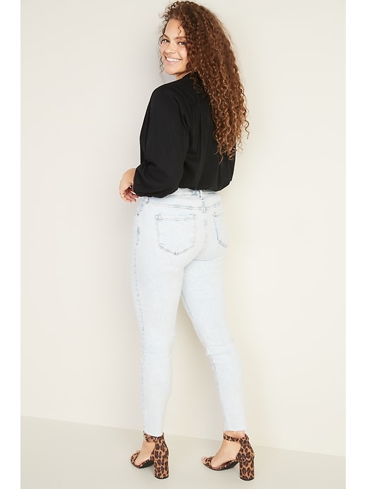 Image number 7 showing, Mid-Rise Raw-Edge Rockstar Ankle Jeans for Women