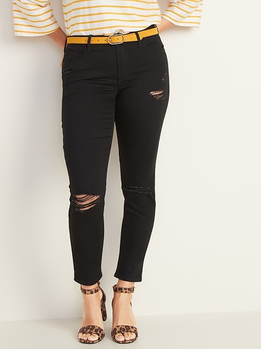 Image number 6 showing, Mid-Rise Distressed Pop Icon Skinny Jeans for Women