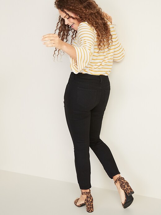 Image number 7 showing, Mid-Rise Distressed Pop Icon Skinny Jeans for Women
