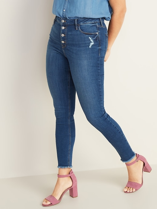 Image number 6 showing, High-Waisted Rockstar Raw-Edge Ankle Jeans For Women