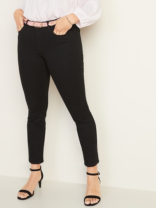 Image number 6 showing, Low-Rise Pop Icon Skinny Black Jeans for Women