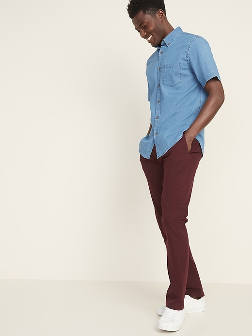Image number 3 showing, Regular-Fit Built-In Flex Chambray Shirt