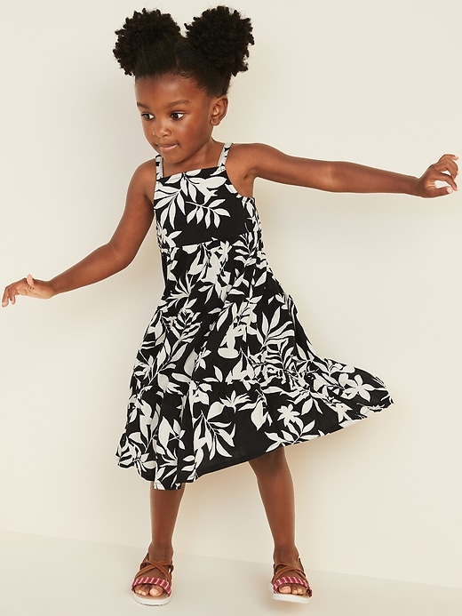 View large product image 1 of 1. Tiered Floral-Print Maxi Sun Dress for Toddler Girls