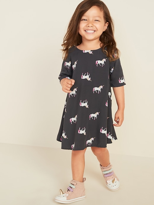 View large product image 1 of 1. Printed Swing Dress for Toddler Girls