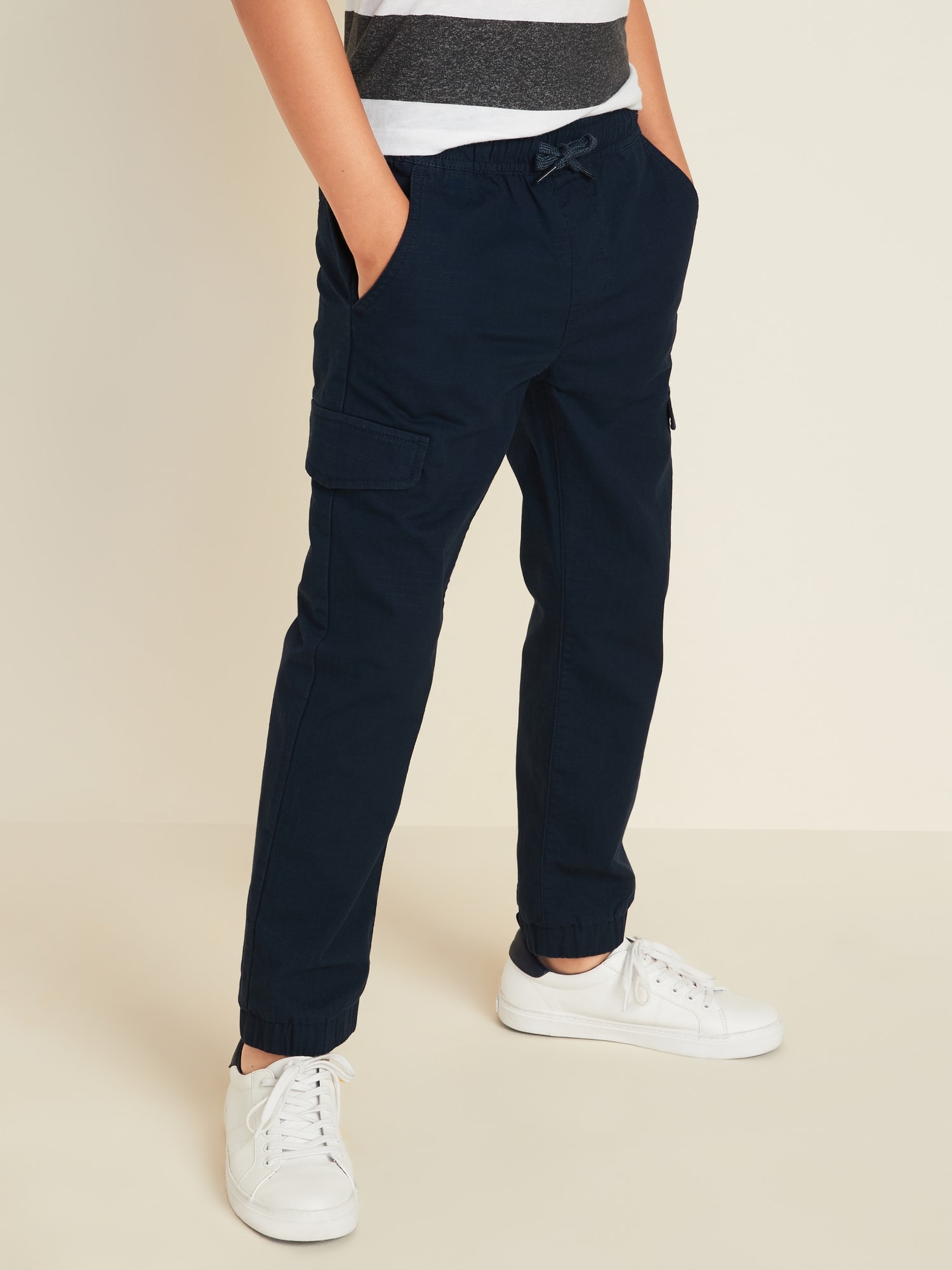 navy blue cargo jogger pants