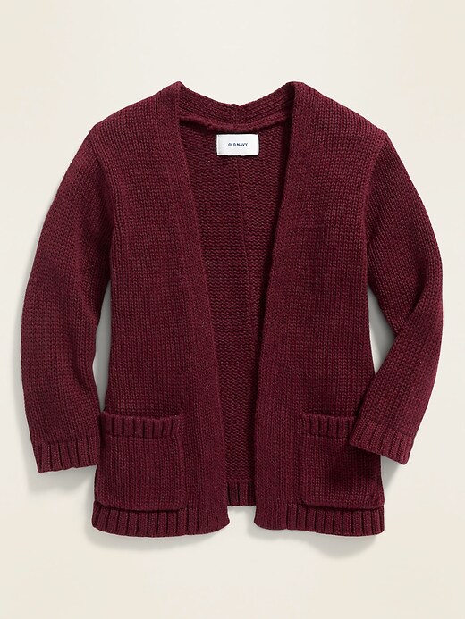 View large product image 1 of 2. Textured Open-Front Sweater for Toddler Girls