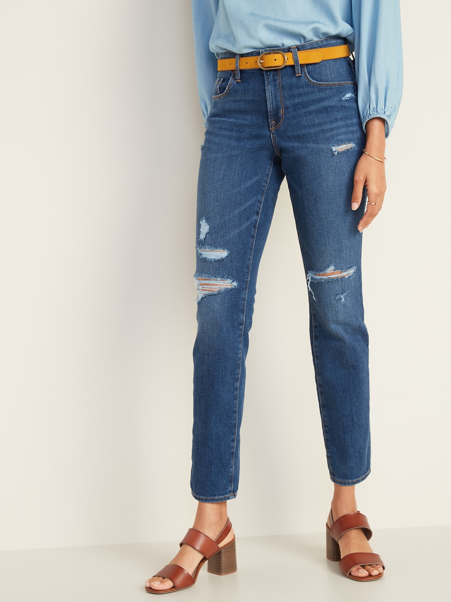 old navy cut up jeans