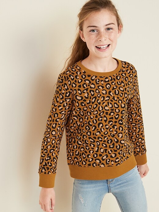 View large product image 1 of 1. Graphic Crew-Neck Sweatshirt For Girls