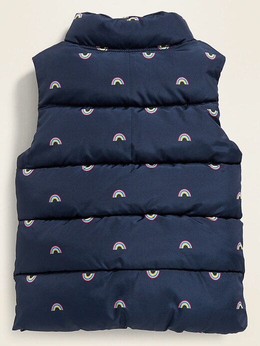 View large product image 2 of 4. Frost-Free Printed Puffer Vest for Toddler Girls