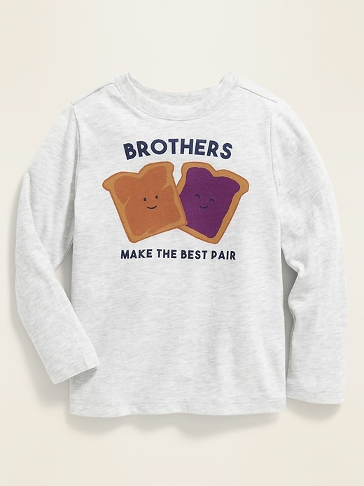 View large product image 1 of 2. "Brothers Make the Best Pair" Tee for Toddler Boys