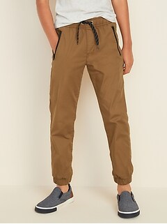 boys tan joggers