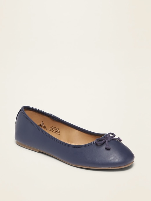 View large product image 1 of 1. Faux-Leather Ballet Flats for Girls