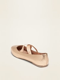 View large product image 3 of 3. Elastic-Strap Ballet Flats for Girls
