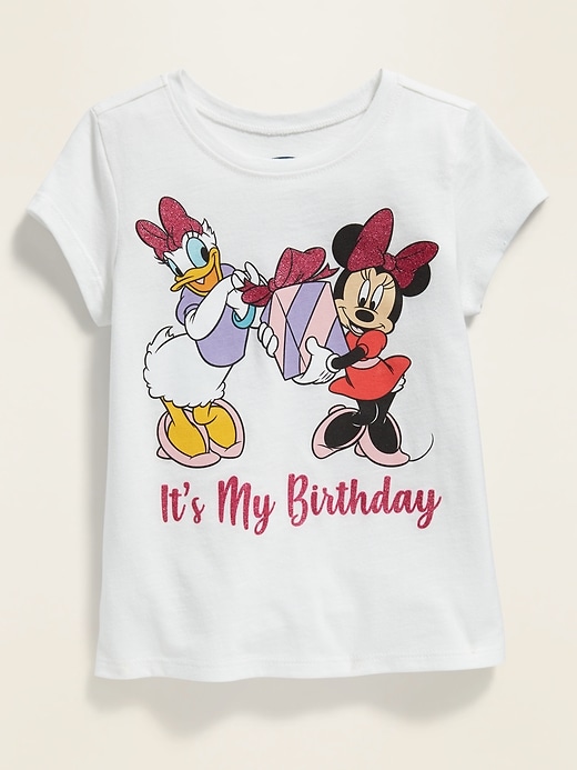 View large product image 1 of 2. Disney&#169 Minnie Mouse & Daisy Duck "It's My Birthday" Tee for Toddler Girls