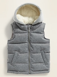 View large product image 4 of 4. 2-in-1 Hooded Puffer Vest for Toddler Boys