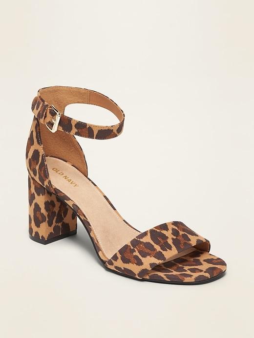 Image number 1 showing, Faux-Suede High-Heel Sandals for Women