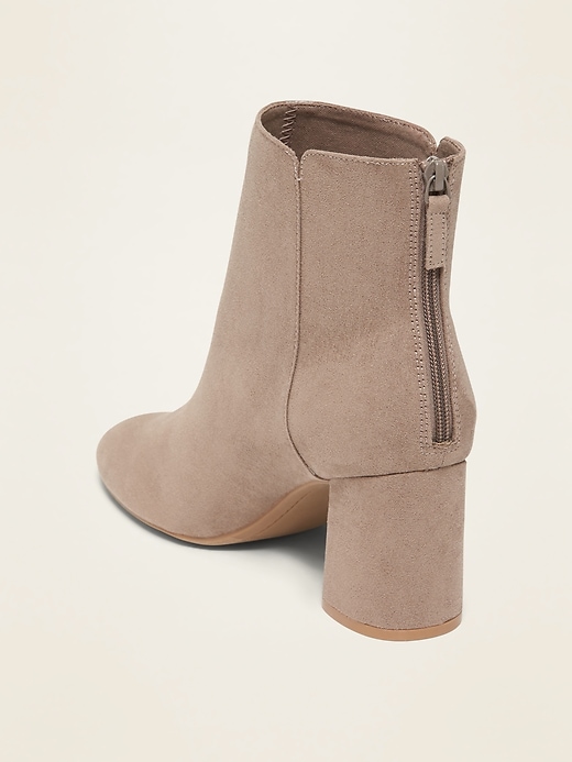 Image number 4 showing, Faux-Suede High-Heel Booties for Women