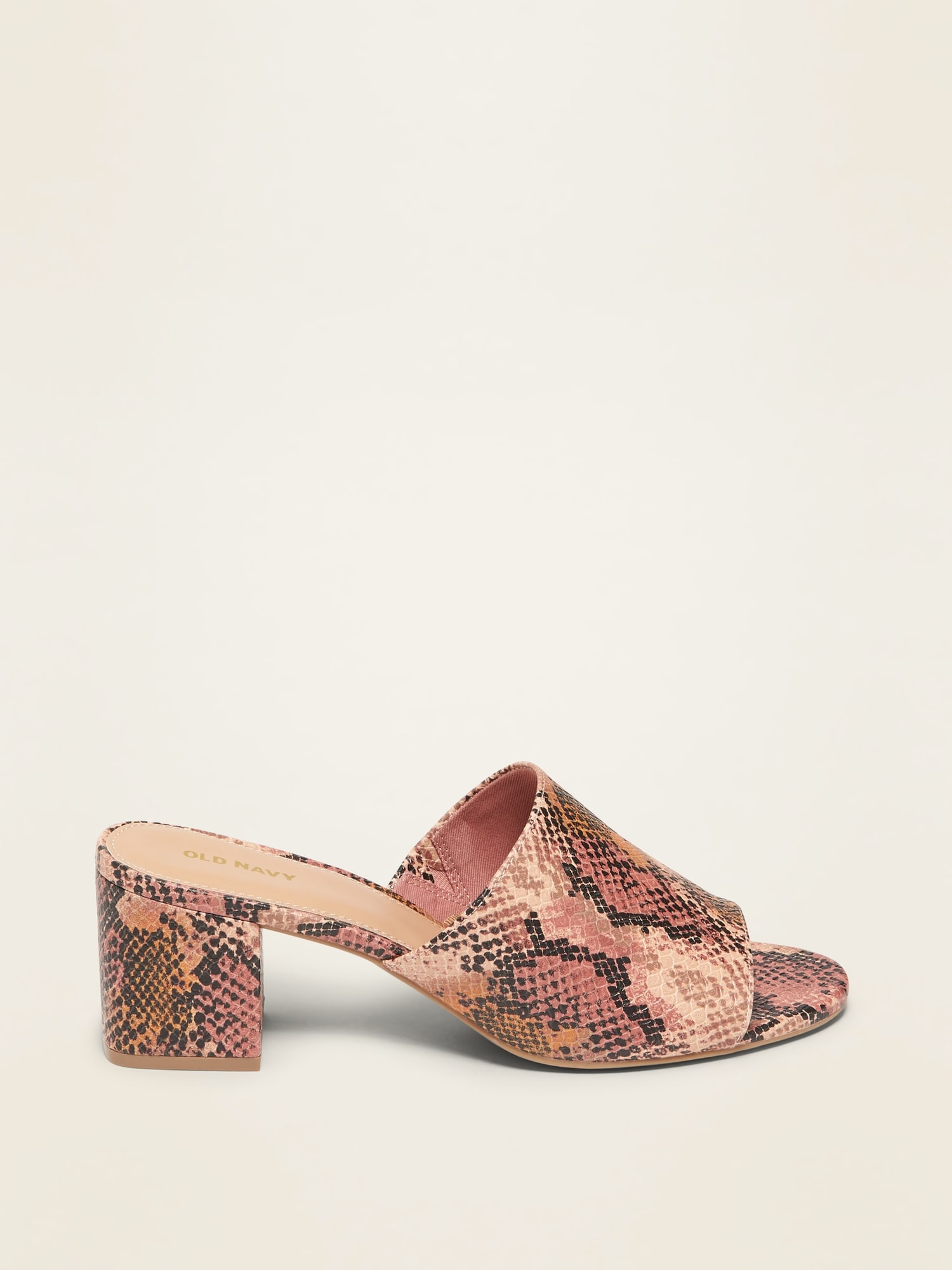 Faux snakeskin clearance mules