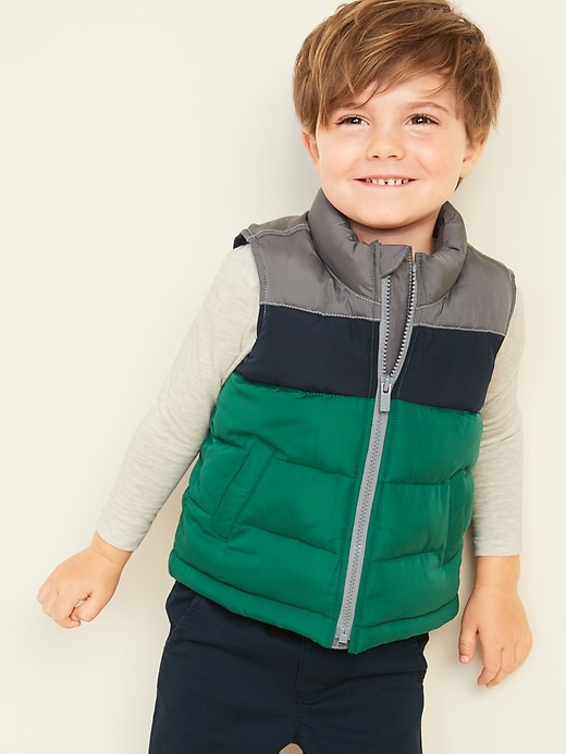 View large product image 1 of 1. Frost-Free Puffer Vest for Toddler Boys
