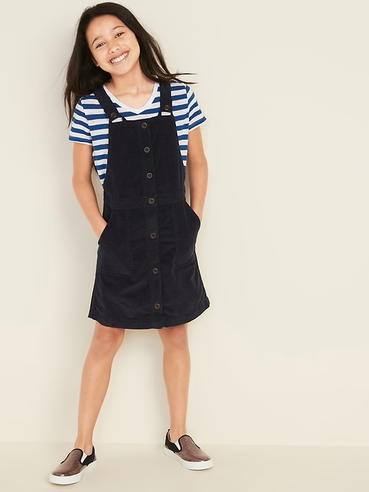 View large product image 1 of 3. Corduroy Overall Uniform Jumper for Girls