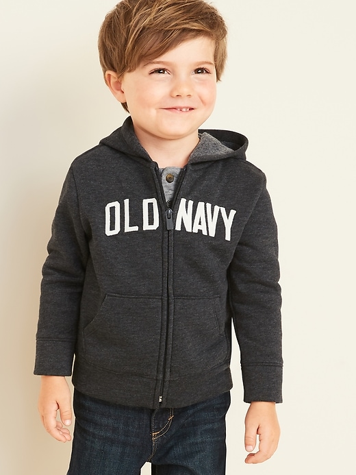 View large product image 1 of 4. Unisex Logo-Graphic Zip Hoodie for Toddler