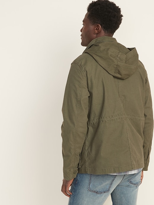 Image number 2 showing, Built-In Flex Stowaway-Hood Military Jacket