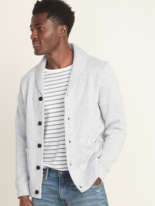 Image number 4 showing, Sweater-Fleece Shawl-Collar Cardigan