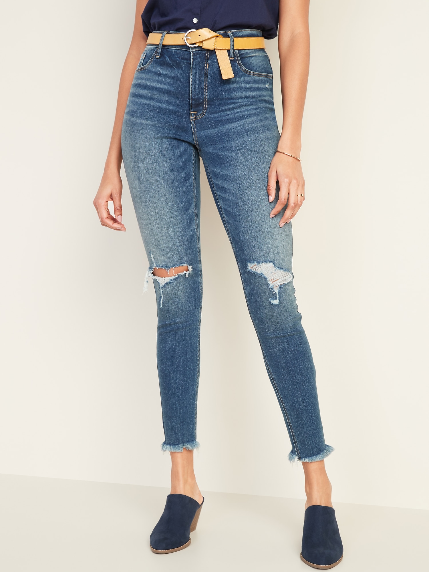 high ankle jeans womens