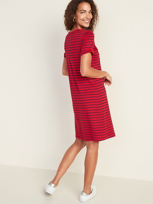 Image number 2 showing, Fitted Crew-Neck Tee Dress for Women