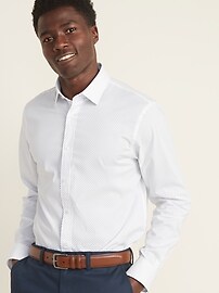View large product image 3 of 3. Regular-Fit Built-In Flex Signature Non-Iron Dress Shirt For Men