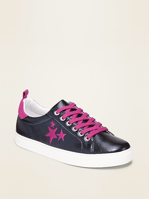 View large product image 1 of 3. Faux-Leather Sneakers for Girls