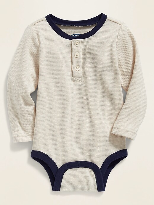 View large product image 1 of 2. Thermal Henley Bodysuit for Baby
