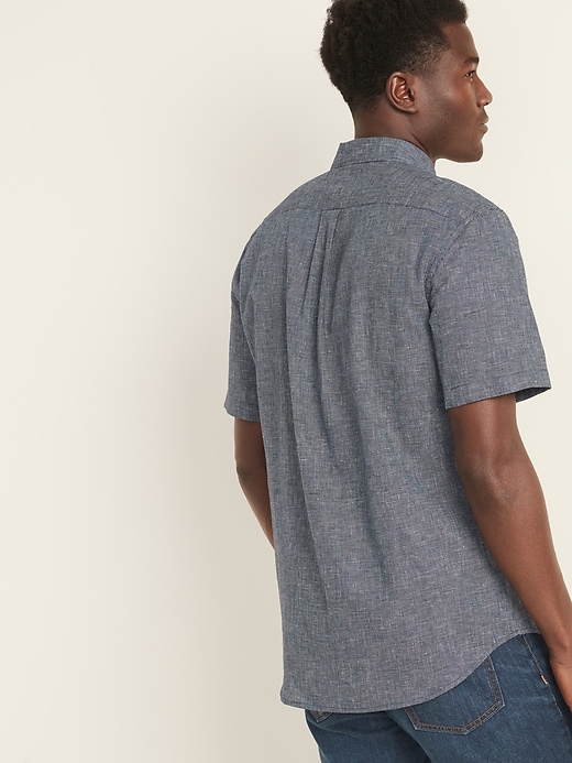Image number 2 showing, Slim-Fit Linen-Blend Shirt