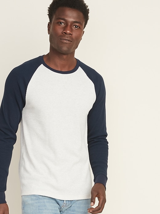 Image number 4 showing, Soft-Washed Thermal-Knit Baseball Tee