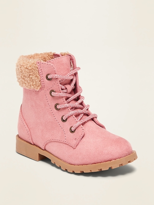 View large product image 1 of 1. Faux-Suede Hiking Boots for Toddler Girls