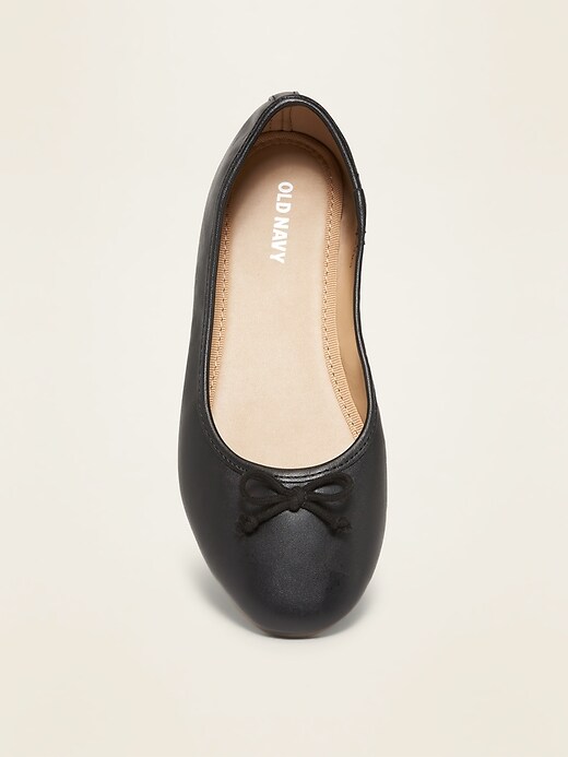 View large product image 2 of 3. Faux-Leather Ballet Flats for Girls