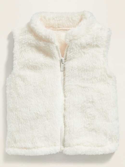 View large product image 1 of 2. Plush Faux-Fur Zip Vest for Baby