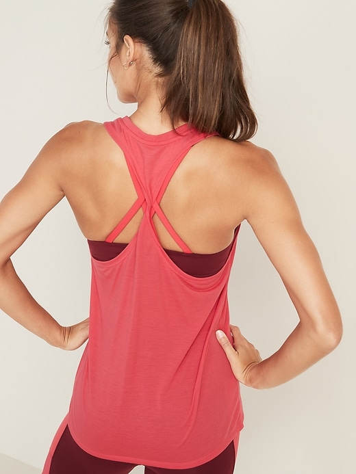 View large product image 1 of 1. Lightweight Twist-Back Performance Tank for Women