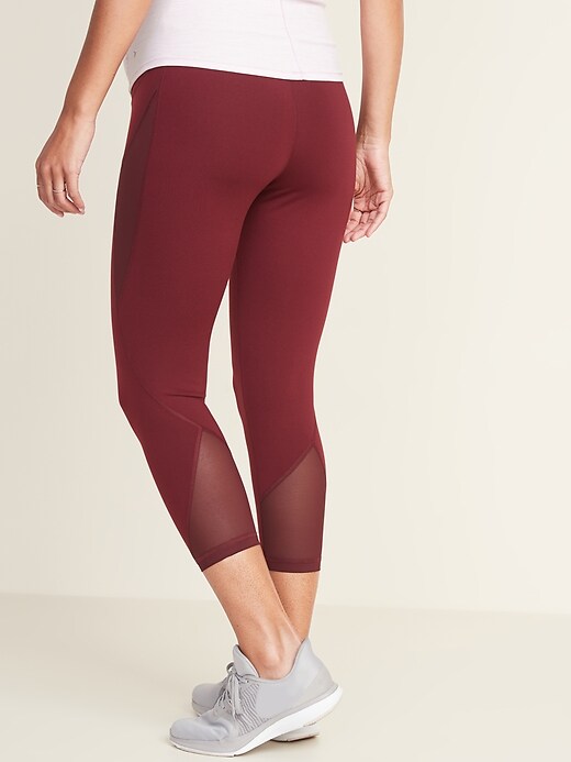 View large product image 2 of 3. Maternity High-Waisted Elevate Compression Side-Pocket Crop Leggings