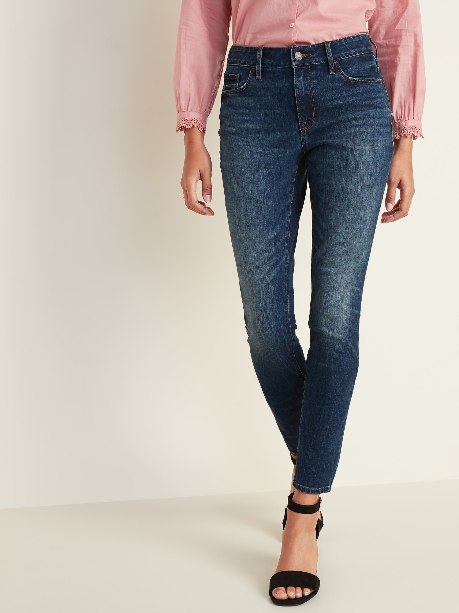 old navy curvy mid rise skinny jeans