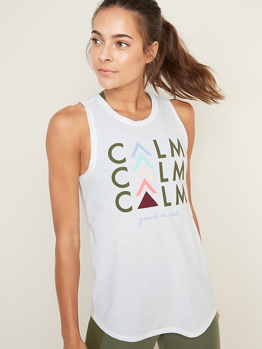 View large product image 1 of 1. Graphic Muscle Tank Top for Women