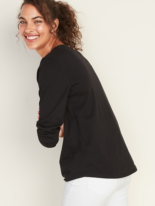 Image number 2 showing, EveryWear Crew-Neck Long-Sleeve Tee for Women