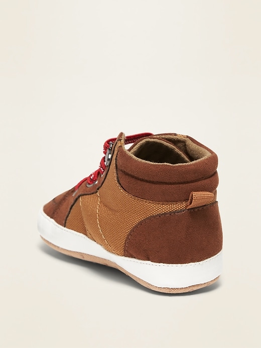 View large product image 2 of 3. Canvas/Faux-Suede High-Tops for Baby