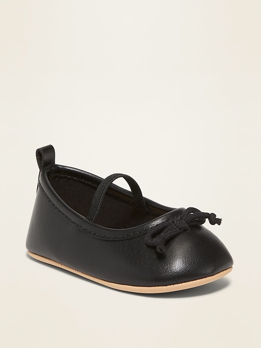 View large product image 1 of 4. Faux-Leather Ballet Flats for Baby