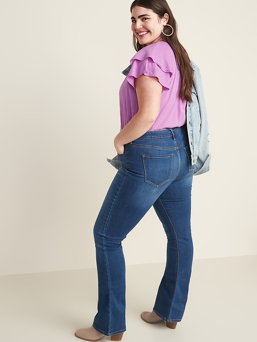 Image number 7 showing, Mid-Rise Micro-Flare Jeans for Women