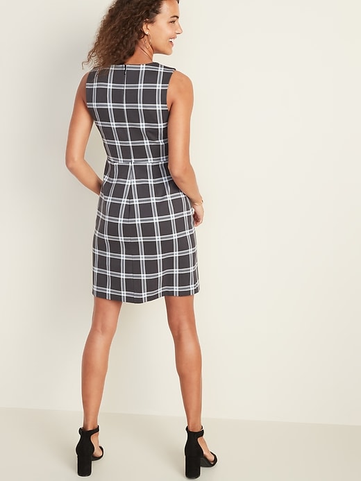 Image number 2 showing, Printed Ponte-Knit Sheath Dress for Women