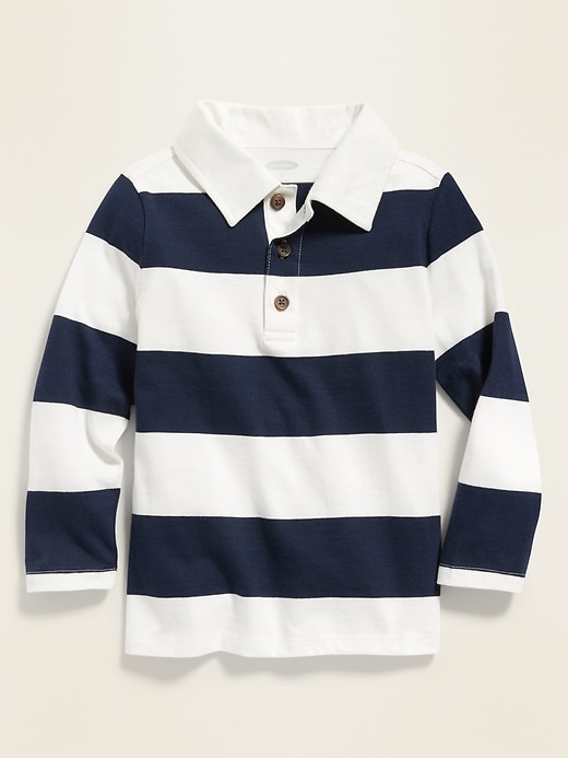 View large product image 1 of 2. Rugby-Stripe Jersey Polo for Toddler Boys
