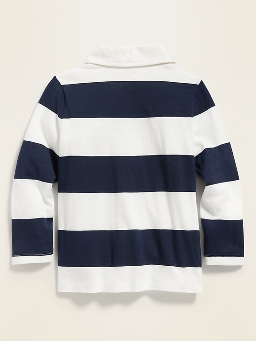 View large product image 2 of 2. Rugby-Stripe Jersey Polo for Toddler Boys