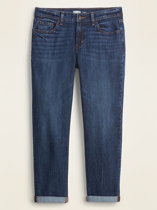 Mid-Rise Boyfriend Straight Jeans for Women. #jcrew #boyfriendjeans